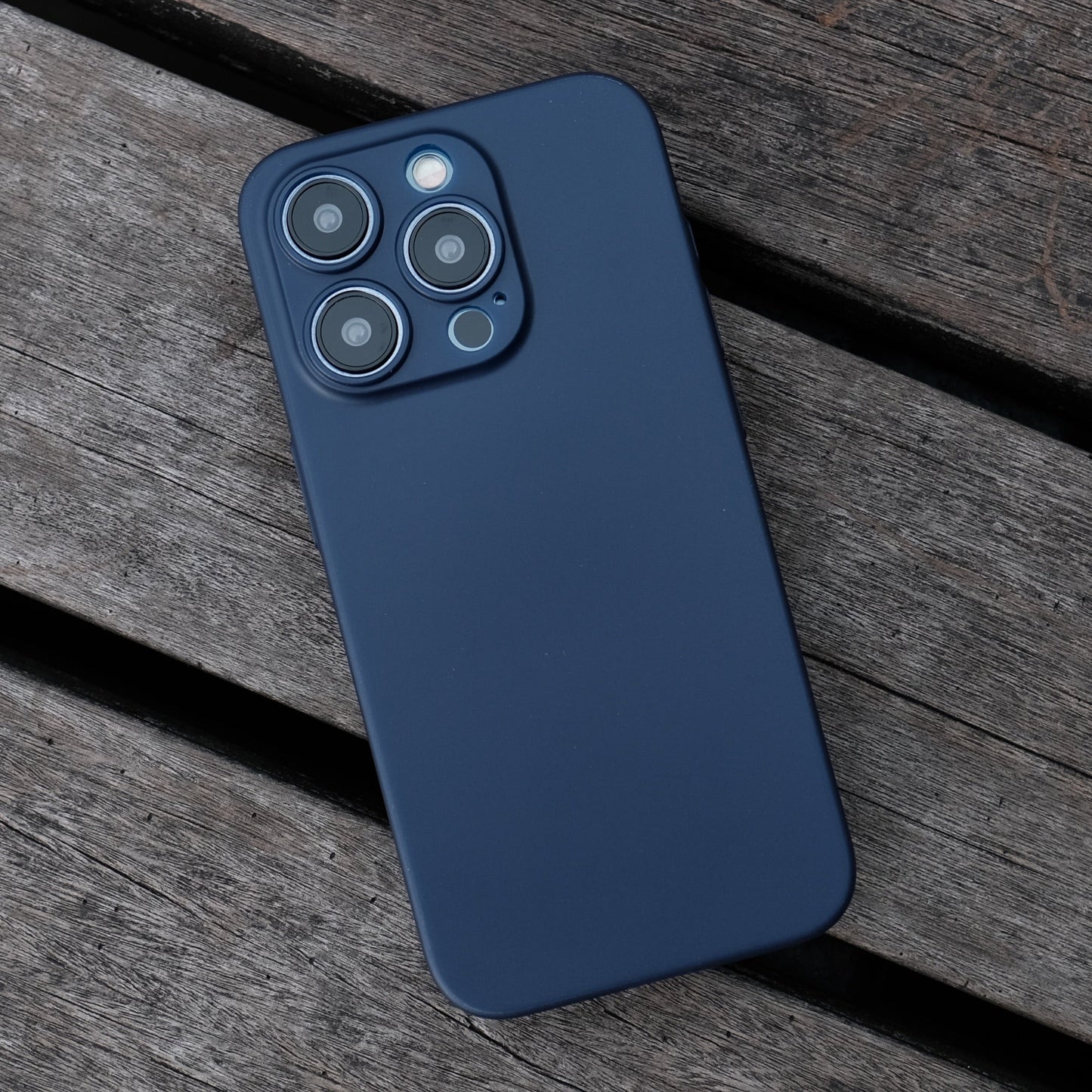 Bare Naked for iPhone 15 Pro Max - Thinnest Case for iPhone 15 Pro Max - Blue Titanium