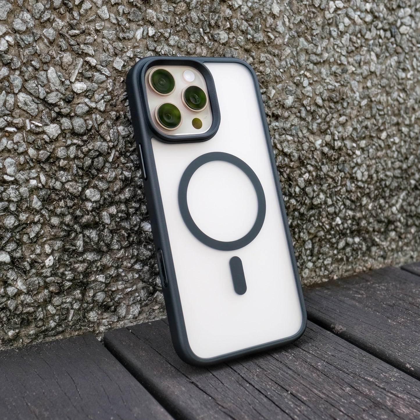 Bare Armour Case for iPhone 16 Pro - Minimalist Slim Shock Proof MagSafe Case with Camera Control Button for iPhone 16 Pro - Black Titanium