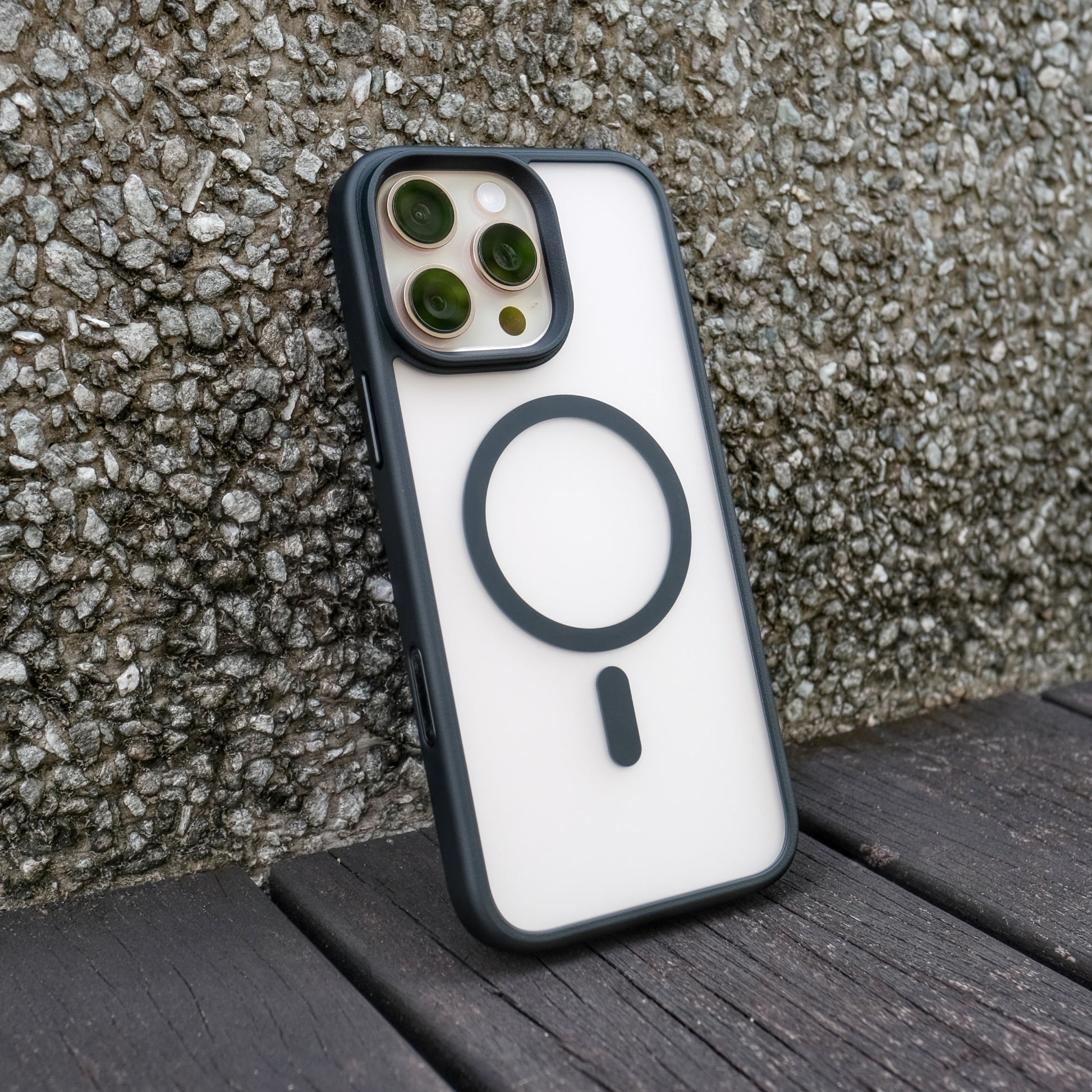 Bare Armour Case for iPhone 16 Pro - Minimalist Slim Shock Proof MagSafe Case with Camera Control Button for iPhone 16 Pro - Black Titanium