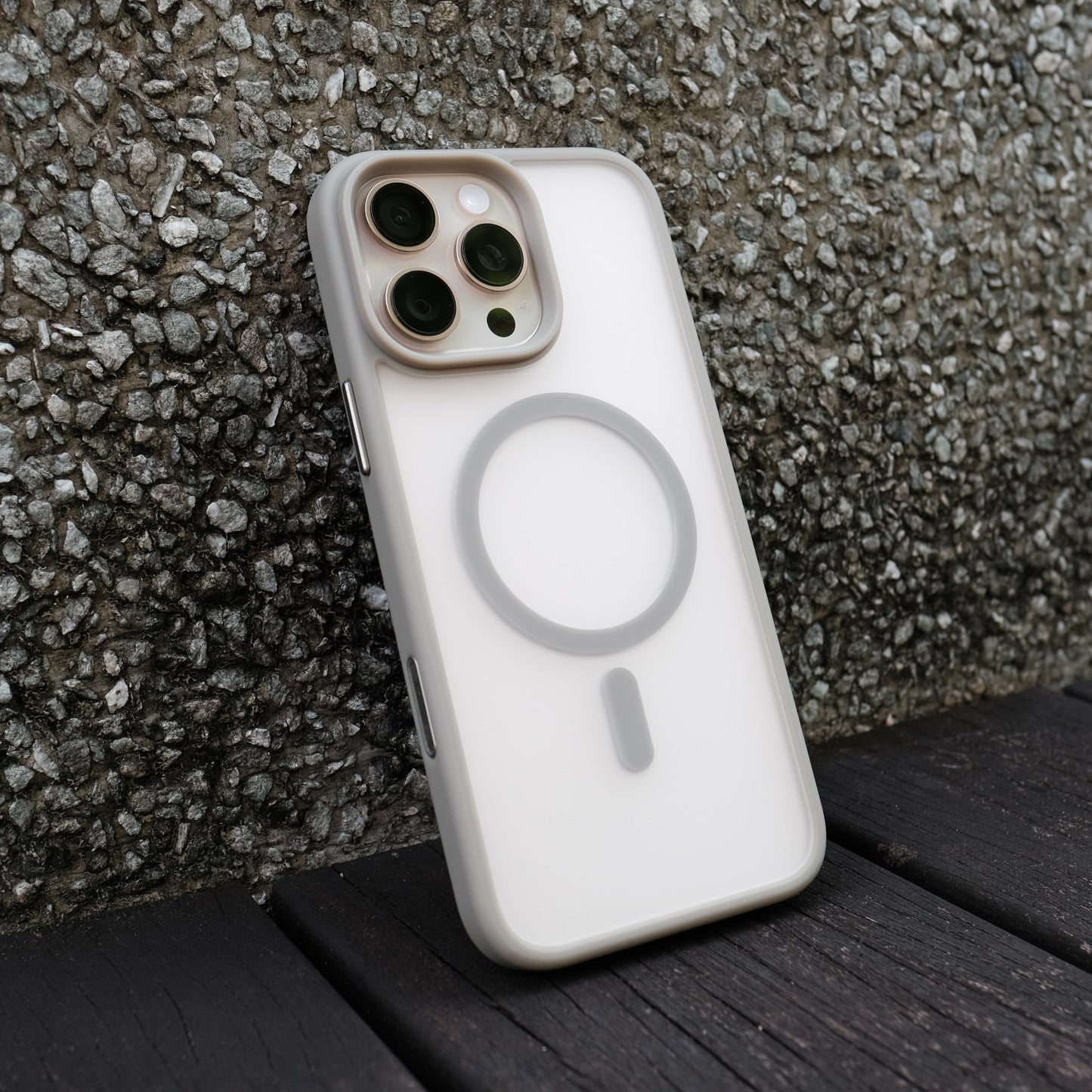 Bare Armour Case for iPhone 16 Pro - Minimalist Slim Shock Proof MagSafe Case with Camera Control Button for iPhone 16 Pro - Natural Titanium