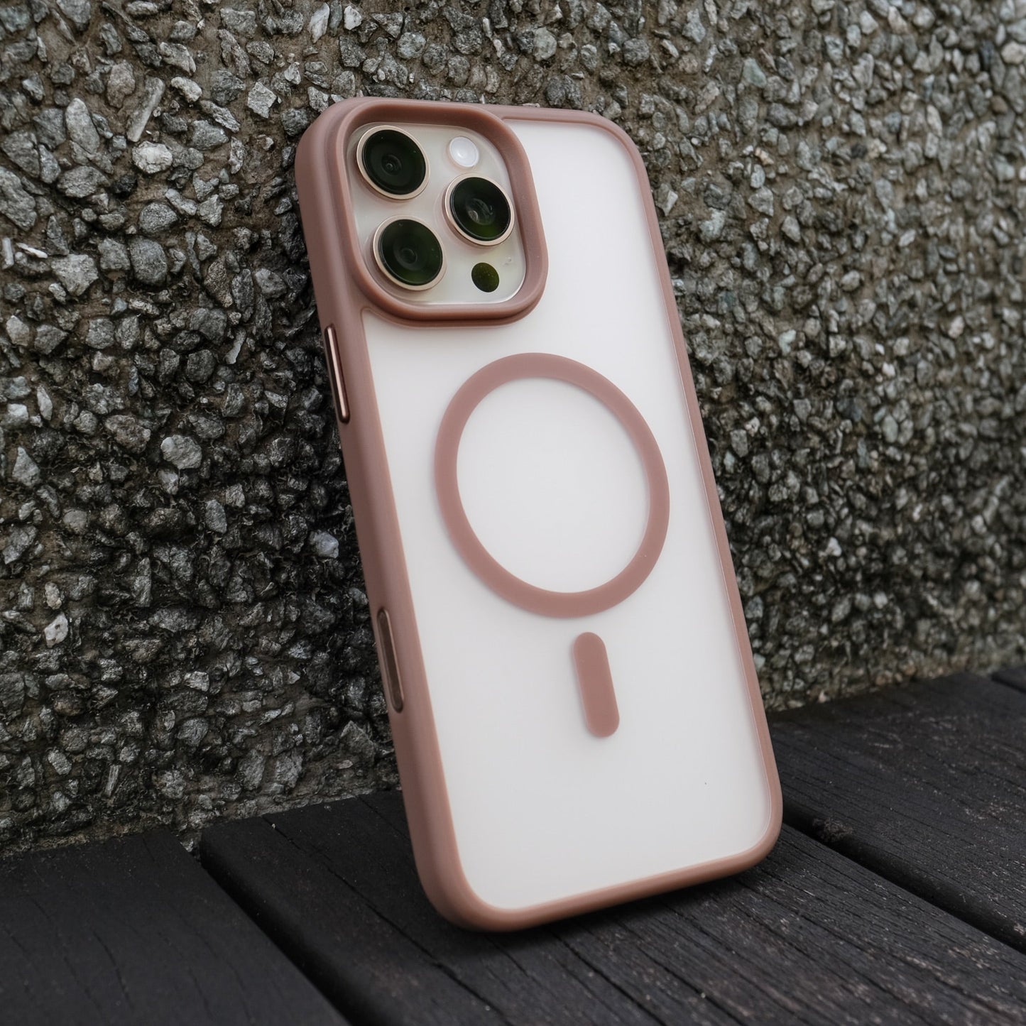 Bare Armour Case for iPhone 16 Pro Max - Minimalist Slim Shock Proof MagSafe Case for iPhone 16 Pro Max - Desert Titanium