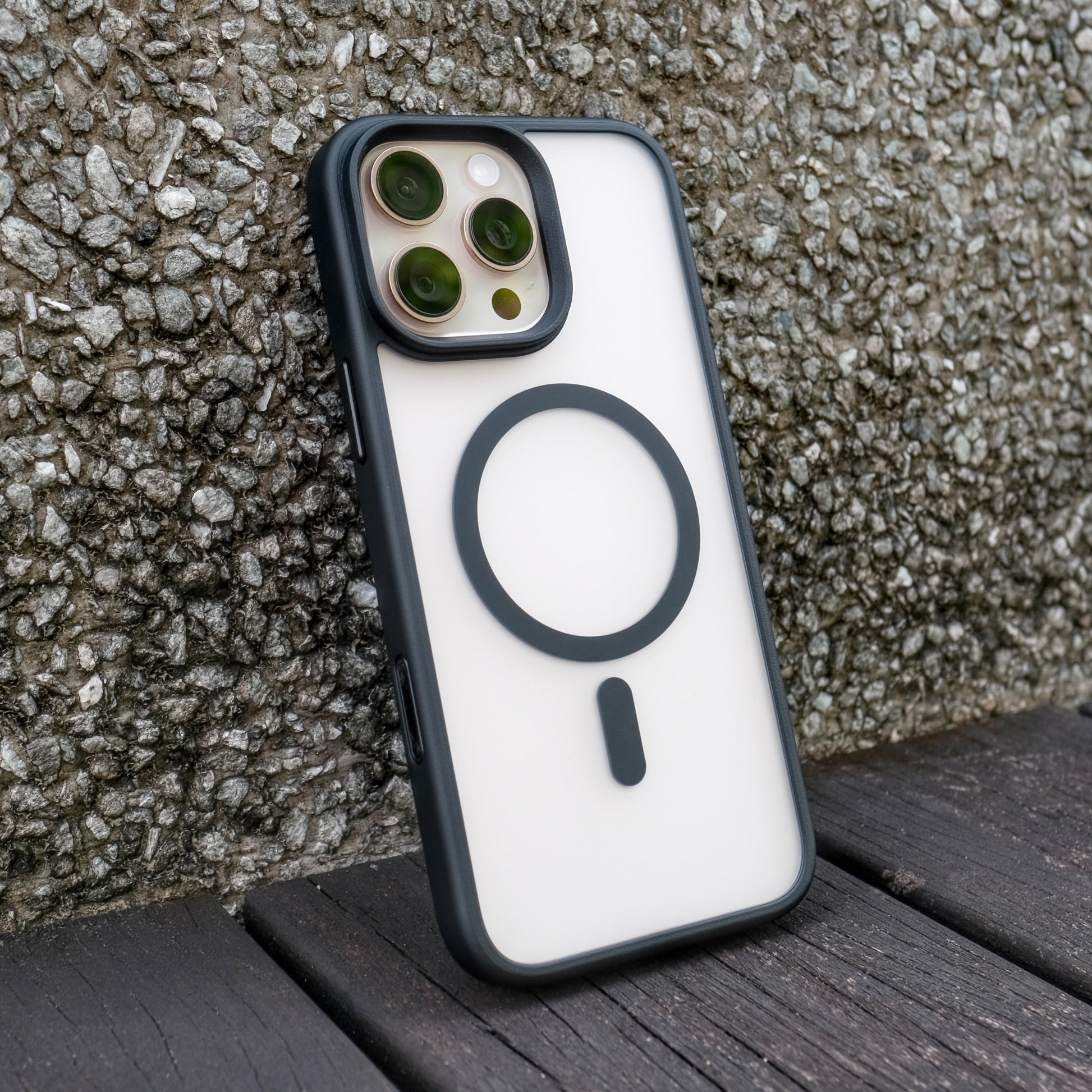 Bare Armour Case for iPhone 16 Pro Max - Minimalist Slim Shock Proof MagSafe Case for iPhone 16 Pro Max - Black Titanium