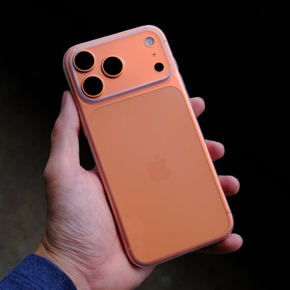 Bare Naked Case for iPhone 17 Pro Max - Thinnest Case for iPhone 17 Pro Max - Clear on Cosmic Orange