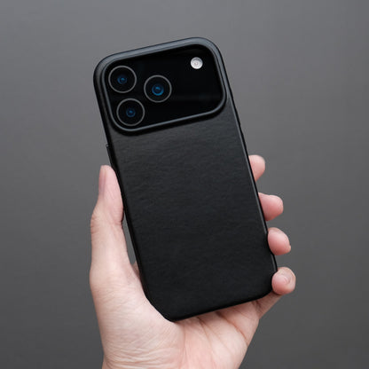Bare Skin Case for iPhone 17 Pro - Leather Case with Camera Control for iPhone 17 Pro - Black