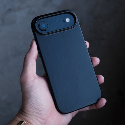 Bare Skin Case for iPhone Air - Leather Case with Camera Control for iPhone Air - Black