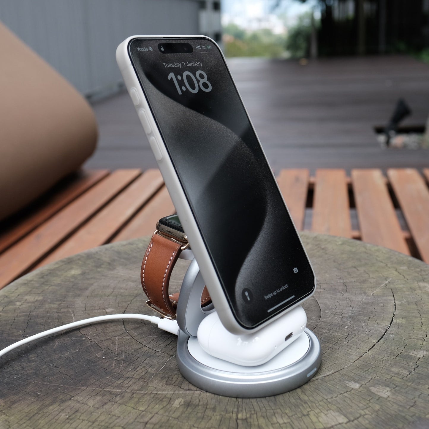 The Nexus 3-in-1 Wireless MagSafe Qi2 Charger